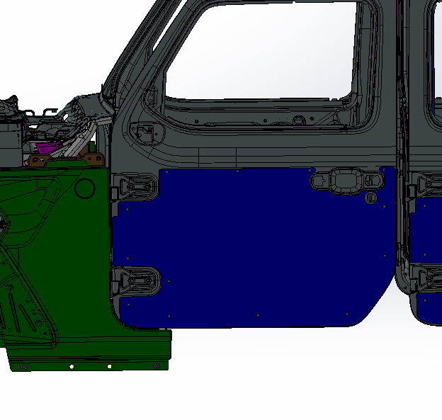 Aluminum Half Door Armor for 2 door JL